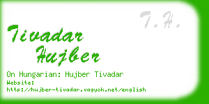 tivadar hujber business card